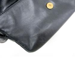 Pre Owned Chanel Black Calfskin Flap CC Chain Shoulder Bag 