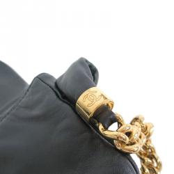 Pre Owned Chanel Black Calfskin Flap CC Chain Shoulder Bag 