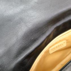 Pre Owned Chanel Black Calfskin Flap CC Chain Shoulder Bag 