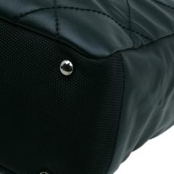 Pre Owned حقيبة شوبنغ شانيل بتيت باريس بيارتز تقسيمات كانفاس مقوى أسود