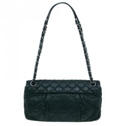 مملوكة مسبقًا Chanel Black Quilted Washed Leather Medium Iridescent Flap Bag
