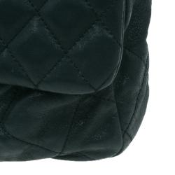 مملوكة مسبقًا Chanel Black Quilted Washed Leather Medium Iridescent Flap Bag