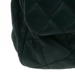 مملوكة مسبقًا Chanel Black Quilted Washed Leather Medium Iridescent Flap Bag