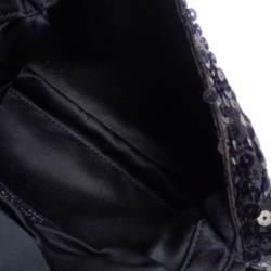 Pre Owned حقيبة كلتش شانيل هاف مون سي سي ترتر كحلي