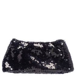 Pre Owned حقيبة كلتش شانيل هاف مون سي سي ترتر كحلي