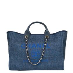 Chanel Blue Denim Deauville Tote Bag Chanel