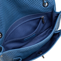 مملوكة مسبقًا Chanel Blue Perforated Leather Up in the Air Flap Bag