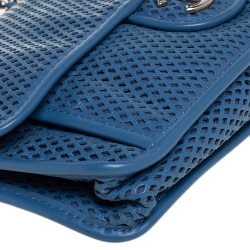 مملوكة مسبقًا Chanel Blue Perforated Leather Up in the Air Flap Bag