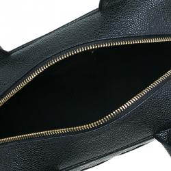 Pre Owned حقيبة شانيل باولر جلد كافيار أسود مبطن صغيرة