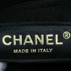 Pre Owned حقيبة شانيل باولر جلد كافيار أسود مبطن صغيرة