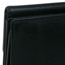 Pre Owned محفظة شانيل كونتينيتال جلد كافيار أسود بزر بالشعار CC