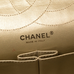 Chanel Pale Gold Calfskin Quilted Leather Reissue 2.55 Classic 227 Flap Bag