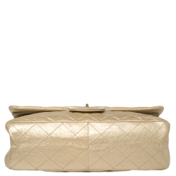 Chanel Pale Gold Calfskin Quilted Leather Reissue 2.55 Classic 227 Flap Bag