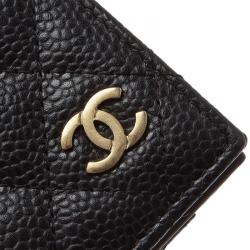 Chanel Black Quilted Lambskin Card Holder