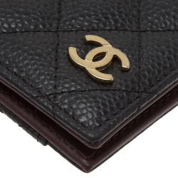 Chanel Black Quilted Lambskin Card Holder