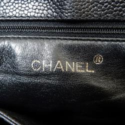 مملوكة مسبقًا حقيبة شانيل فينتدج جلد كافيار أسود للكتف