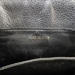 مملوكة مسبقًا حقيبة شانيل فينتدج جلد كافيار أسود للكتف