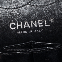 Pre Owned Chanel Black Quilted Caviar Leather Mini Reissue 224 Flap Bag