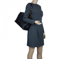 مملوكة مسبقًا Chanel Black Quilted Caviar Leather Grand GST Shopper Tote Bag
