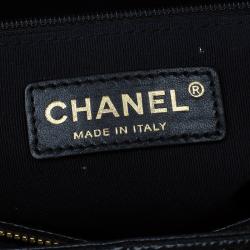 مملوكة مسبقًا Chanel Black Quilted Caviar Leather Grand GST Shopper Tote Bag