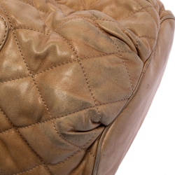 Pre Owned Chanel  Beige Leather Tote