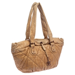 Pre Owned Chanel  Beige Leather Tote