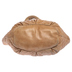 Pre Owned Chanel  Beige Leather Tote