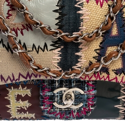 Chanel Multicolor Patchwork Jumbo Classic Flap Bag