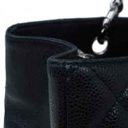 Pre Owned Chanel Black Caviar Grand Shopping Tote