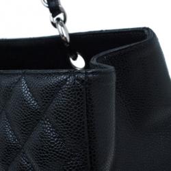 Pre Owned Chanel Black Caviar Grand Shopping Tote