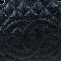 Pre Owned Chanel Black Caviar Grand Shopping Tote