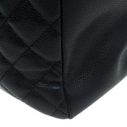 Pre Owned Chanel Black Caviar Grand Shopping Tote