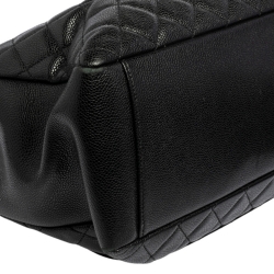 Pre Owned حقيبة يد توتس شانيل غراند شوبينغ جلد كافيار مبطن أسود