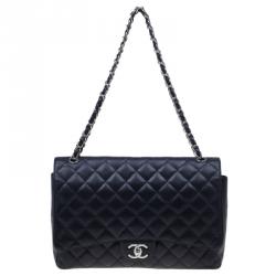 مملوكة مسبقًا Chanel Black Caviar Maxi Classic Double Flap Bag