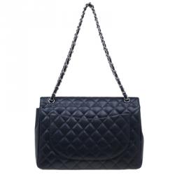 مملوكة مسبقًا Chanel Black Caviar Maxi Classic Double Flap Bag