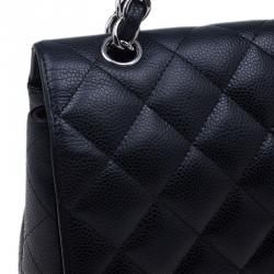 مملوكة مسبقًا Chanel Black Caviar Maxi Classic Double Flap Bag