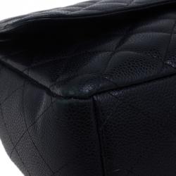مملوكة مسبقًا Chanel Black Caviar Maxi Classic Double Flap Bag