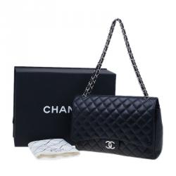 مملوكة مسبقًا Chanel Black Caviar Maxi Classic Double Flap Bag