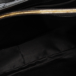 Pre Owned حقيبة يد توتس شانيل غراند شوبينغ جلد ك افيار مبطن أسود