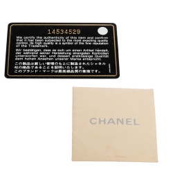 Pre Owned حق يبة يد توتس شانيل غراند شوبينغ جلد كافيار مبطن أسود