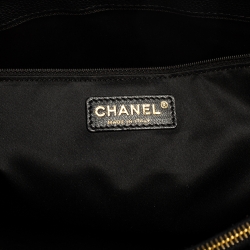 Pre Owned حقيبة يد توتس شانيل غراند شوبينغ جلد كافيار مبطن أسود