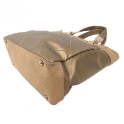 Pre Owned Chanel Gold Canvas Paris-Biarrtz Tote