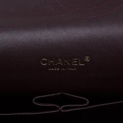 Pre Owned Chanel Black Quilted Caviar Leather Maxi Classic Double Flap Bag