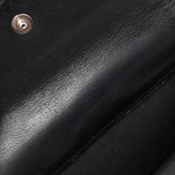 Pre Owned محفظة فرنش شانيل جلد أسود بقلاب CC 