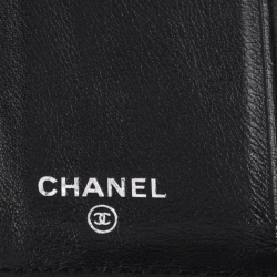 Pre Owned محفظة فرنش شانيل جلد أسود بقلاب CC 