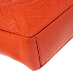 مملوكة مسبقًا Chanel Burnt Orange Caviar Leather Vertical Grand Shopper Toe