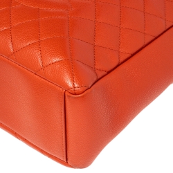 مملوكة مسبقًا Chanel Burnt Orange Caviar Leather Vertical Grand Shopper Toe