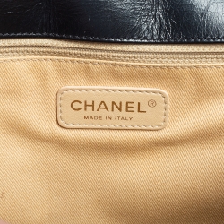 Pre Owned Chanel Black Quilted Leather Large Boy Flap Bag