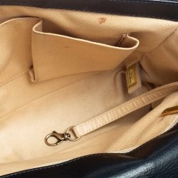 Pre Owned Chanel Black Quilted Leather Large Boy Flap Bag