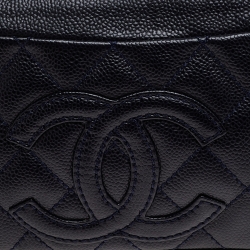 Pre Owned Chanel Black Quilted Leather CC Shoulder Bag